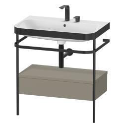 Duravit Happy D.2 metal konsollu ve çekmeceli c-bonded set 775 mm Taş Grisi Saten Mat Lake HP4742E9292