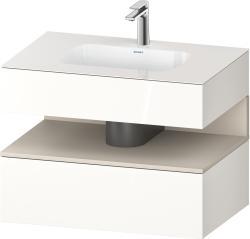Duravit Studio F. A. Porsche Collection Ankastre lavabo tezgahlı dolap ünitesi ile birlikte 800 mm Beyaz (parlak) QA4785083220010