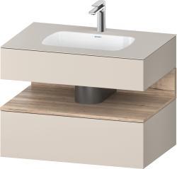 Duravit Studio F. A. Porsche Collection Ankastre lavabo tezgahlı dolap ünitesi ile birlikte 800 mm Taupe Dekoru QA4785055910000