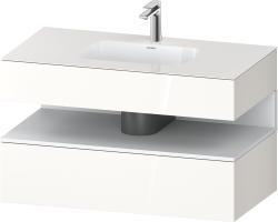 Duravit Studio F. A. Porsche Collection Ankastre lavabo tezgahlı dolap ünitesi ile birlikte 1000 mm Beyaz (parlak) QA4786018220000