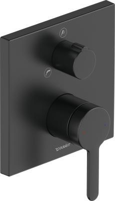Duravit C.1 Ankastre küvet bataryası 150 mm Siyah Mat