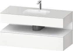Duravit Studio F. A. Porsche Collection Ankastre lavabo tezgahlı dolap ünitesi ile birlikte 1200 mm Beyaz Süper Mat QA4787018840010
