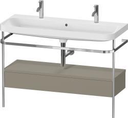 Duravit Happy D.2 metal konsollu ve çekmeceli c-shaped Set 1175 mm Taş Grisi Saten Mat Lake HP4854O92920000