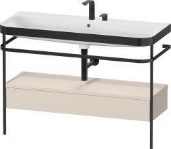 Duravit Happy D.2 metal konsollu ve çekmeceli c-bonded set 1175 mm Taupe Süper Mat HP4744E83830000