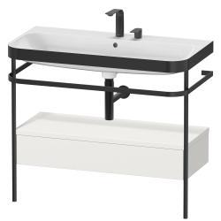 Duravit Happy D.2 metal konsollu ve çekmeceli c-bonded set 975 mm İskandinav Beyazı Saten Mat Lake HP4743E3939