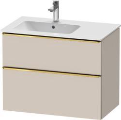 Duravit D-Neo Asma dolap ünitesi Taupe Dekoru Taupe Mat Dekor, Kulp Altın DE4366034910000