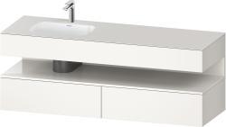Duravit Studio F. A. Porsche Collection Ankastre lavabo tezgahlı dolap ünitesi ile birlikte 1600 mm Beyaz Süper Mat QA4795022840000