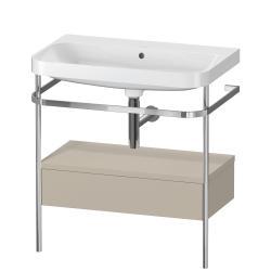 Duravit Happy D.2 metal konsollu ve çekmeceli c-shaped Set 775 mm Taupe Saten Mat Lake HP4842N6060