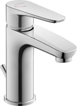 Duravit B.1 Tek kollu lavabo bataryası S FreshStart ve MinusFlow 50 mm Krom B11013001010