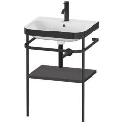Duravit Happy D.2 c-bonded Metal lavabo konsolu 575 mm Grafit Süper Mat HP4735O8080