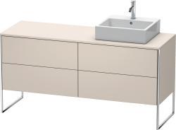 Duravit XSquare Yerden dolap ünitesi için tezgah 1600 mm Taupe Süper Mat XS4924R8383