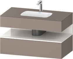 Duravit Studio F. A. Porsche Collection Ankastre lavabo tezgahlı dolap ünitesi ile birlikte 1000 mm Bazalt Mat QA4786022430000