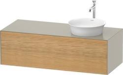 Duravit White Tulip Asma dolap ünitesi Doğal Meşe masif Ön yüzey: Masif Doğal Meşe Mat, Masif ağaç, Gövde: Taupe İpeksi mat, Boya, Tezgah: Taupe İpeksi mat, Boya WT4977RH560