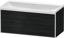 Duravit Vitrium c-bonded Asma dolap Siyah Meşe Siyah Mat Dekor, Ürün seti: c-bonded lavabo, Vitrifiye rengi: Beyaz İpeksi mat, Batarya deliği sayısı: 0, Kulp Beyaz, İç aydınl VT4287N1616001W