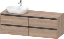 Duravit Ketho.2 Asma dolap ünitesi 1600 mm Marbeled Oak K24899L55550000