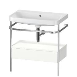Duravit Happy D.2 metal konsollu ve çekmeceli c-shaped Set 775 mm Beyaz Süper Mat HP4842N8484