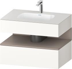 Duravit Studio F. A. Porsche Collection Ankastre lavabo tezgahlı dolap ünitesi ile birlikte 800 mm Beyaz Süper Mat QA4785043840010