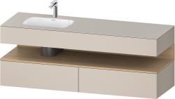 Duravit Studio F. A. Porsche Collection Ankastre lavabo tezgahlı dolap ünitesi ile birlikte 1600 mm Taupe Dekoru QA4795030910000