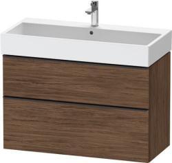 Duravit D-Neo Asma dolap ünitesi Koyu Ceviz Dekor Ceviz ağacı koyu Mat Dekor, Kulp Elmas siyah DE43740BD210000