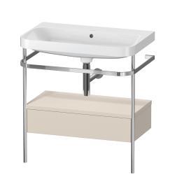 Duravit Happy D.2 metal konsollu ve çekmeceli c-shaped Set 775 mm Taupe Süper Mat HP4842N8383