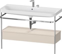 Duravit Happy D.2 metal konsollu ve çekmeceli c-shaped Set 1175 mm Taupe Süper Mat HP4844E83830000