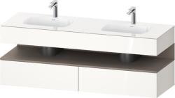 Duravit Studio F. A. Porsche Collection Ankastre lavabo tezgahlı dolap ünitesi ile birlikte Beyaz (parlak) Ön yüzey: Bazalt Mat, Dekor, Gövde: Beyaz Parlak, Dekor, Tezgah: Be QA4797043220000