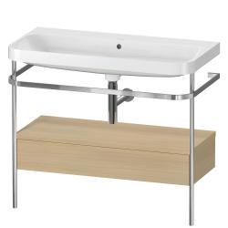 Duravit Happy D.2 metal konsollu ve çekmeceli c-shaped Set 975 mm Akdeniz Meşesi Gerçek ahşap kaplama HP4843N7171
