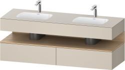 Duravit Studio F. A. Porsche Collection Ankastre lavabo tezgahlı dolap ünitesi ile birlikte 1600 mm Taupe Süper Mat QA4797030830010