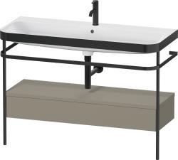 Duravit Happy D.2 metal konsollu ve çekmeceli c-bonded set 1175 mm Taş Grisi Saten Mat Lake HP4744O92920000