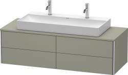 Duravit XSquare Asma dolap ünitesi 1400 mm Taş Grisi Saten Mat Lake XS4915M9292