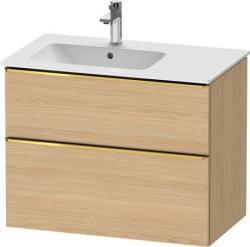 Duravit D-Neo Asma dolap ünitesi Doğal Meşe Natürel Mat Dekor, Kulp Altın DE4366034300000