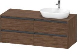 Duravit Ketho.2 Asma dolap ünitesi 1400 mm Koyu Ceviz Dekor K24898R21210000