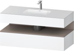 Duravit Studio F. A. Porsche Collection Ankastre lavabo tezgahlı dolap ünitesi ile birlikte 1200 mm Beyaz Mat QA4787043180010