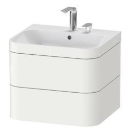 Duravit Happy D.2 c-bonded Asma dolap Beyaz Süper Mat Beyaz Süper mat Dekor, Ürün seti: c-bonded lavabo, Vitrifiye rengi: Beyaz Parlak, Batarya deliği sayısı: 2, Su taşma deliği: HP4635E8484