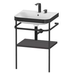 Duravit Happy D.2 c-bonded Metal lavabo konsolu 575 mm Grafit Süper Mat HP4735E8080
