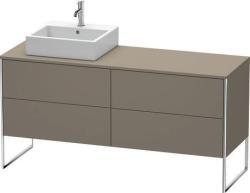 Duravit XSquare Yerden dolap ünitesi için tezgah Flanel Gri Saten Mat Lake Flanel Gri İpeksi mat Boya XS4924L9090