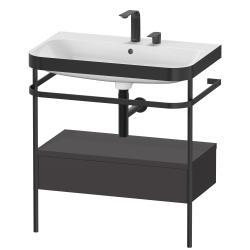 Duravit Happy D.2 metal konsollu ve çekmeceli c-bonded set 775 mm Grafit Süper Mat HP4742E8080