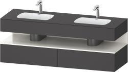 Duravit Studio F. A. Porsche Collection Ankastre lavabo tezgahlı dolap ünitesi ile birlikte 1600 mm Grafit Mat QA4797022490010