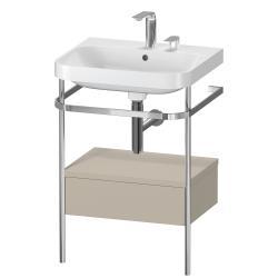 Duravit Happy D.2 metal konsollu ve çekmeceli c-shaped Set 575 mm Taupe Saten Mat Lake HP4840E6060