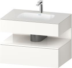Duravit Studio F. A. Porsche Collection Ankastre lavabo tezgahlı dolap ünitesi ile birlikte 800 mm Beyaz Süper Mat QA4785022840010