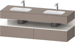 Duravit Studio F. A. Porsche Collection Ankastre lavabo tezgahlı dolap ünitesi ile birlikte 1600 mm Bazalt Mat QA4797022430010