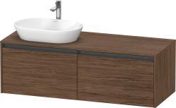 Duravit Ketho.2 Asma dolap ünitesi 1400 mm Koyu Ceviz Dekor K24888L21210000