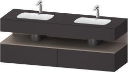 Duravit Studio F. A. Porsche Collection Ankastre lavabo tezgahlı dolap ünitesi ile birlikte 1600 mm Grafit Süper Mat QA4797043800010