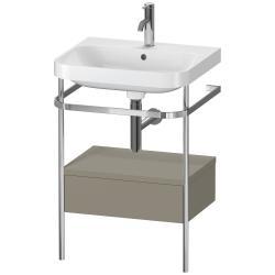 Duravit Happy D.2 metal konsollu ve çekmeceli c-shaped Set 575 mm Taş Grisi Saten Mat Lake HP4840O9292