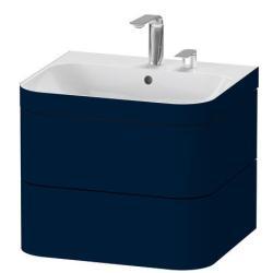 Duravit Happy D.2 c-bonded Asma dolap Gece Mavisi Saten Mat Lake Gece mavisi İpeksi mat Boya, Ürün seti: c-bonded lavabo, Vitrifiye rengi: Beyaz Parlak, Batarya deliği sayısı: 2, HP4635E9898