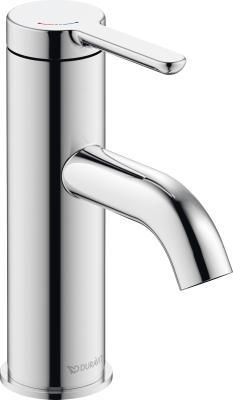 Duravit C.1 Tek kollu lavabo bataryası S FreshStart ve MinusFlow 46 mm Krom C11013002010