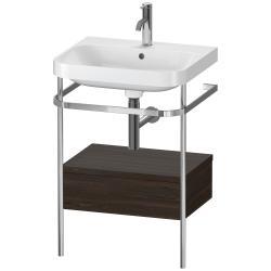 Duravit Happy D.2 metal konsollu ve çekmeceli c-shaped Set 575 mm Fırçalanmış Ceviz HP4840O6969