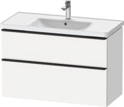 Duravit D-Neo Asma dolap ünitesi Beyaz Mat Beyaz Mat Dekor, Kulp Elmas siyah DE43560BD180000