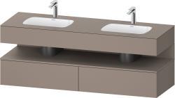 Duravit Studio F. A. Porsche Collection Ankastre lavabo tezgahlı dolap ünitesi ile birlikte 1600 mm Bazalt Mat QA4797043430010