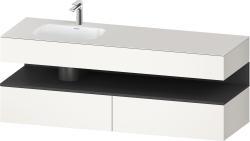 Duravit Studio F. A. Porsche Collection Ankastre lavabo tezgahlı dolap ünitesi ile birlikte 1600 mm Beyaz Süper Mat QA4795049840010